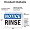 Signmission Rinse, 14 in W x Rectangle, Vinyl Decal OS-2PACK-NS-D-1014-L-18109 - alternate 3